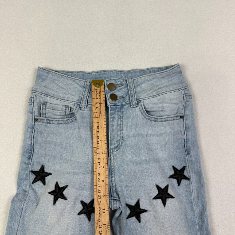 Altar'd State Womens Flare Jeans with Stars Size 25/0 Light Wash Denim SPP11593 - Picture 11 of 15